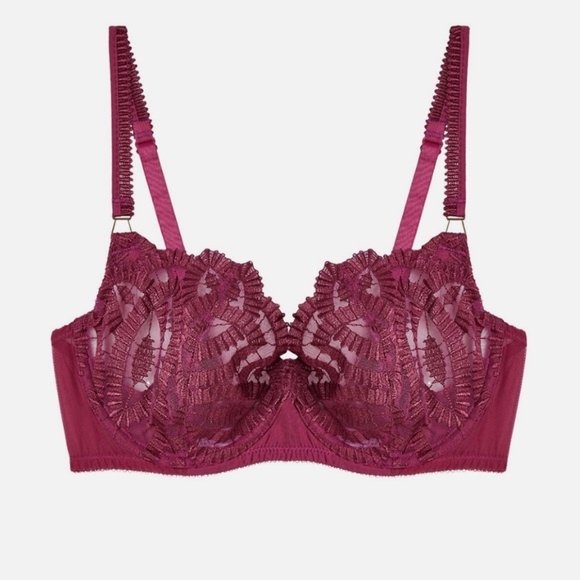 Wacoal Womens After Dark Balconette Bra 36DD Red Plum 855396 - NWT - Picture 5 of 5